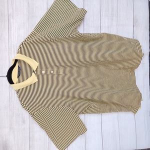 Polo golf yellow and navy striped polo